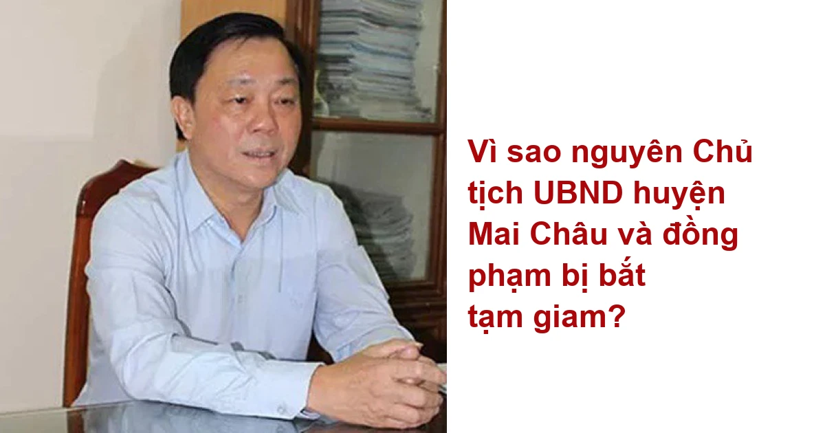 Vì sao nguyên Chủ tịch UBND huyện Mai Châu và đồng phạm bị bắt tạm giam