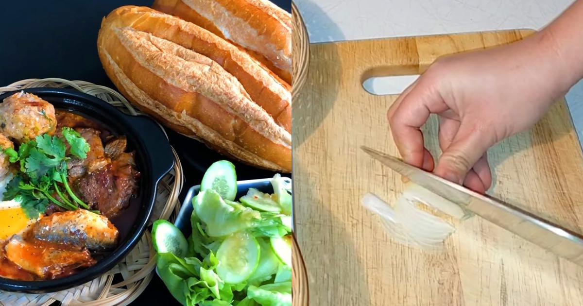 2 cách làm bánh mì cá mòi hộp ăn sáng cực ngon đơn giản dễ làm Ẩm