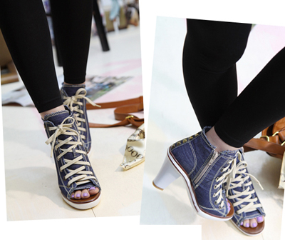Độc đáo sandal denim - Hình 17