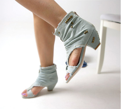 Độc đáo sandal denim - Hình 5