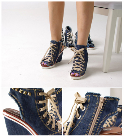 Độc đáo sandal denim - Hình 13