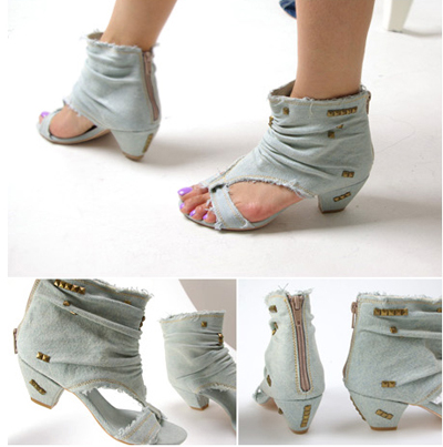 Độc đáo sandal denim - Hình 4