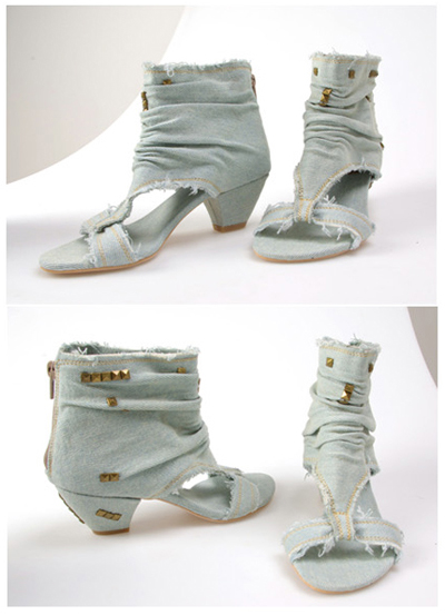 Độc đáo sandal denim - Hình 6