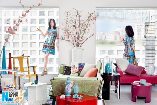 Châu Tấn khoe nét đẹp Á đông - Hình 4