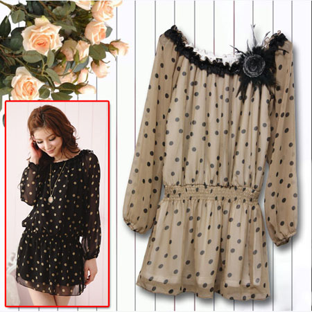 Ngày mát diện váy ngắn dài tay - Hình 22
