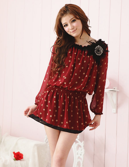 Ngày mát diện váy ngắn dài tay - Hình 15