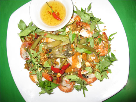 Dưa móp gai trộn tôm thịt - Hình 3
