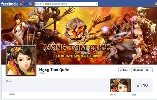 Mộng Tam Quốc trình làng fanpage - Hình 2