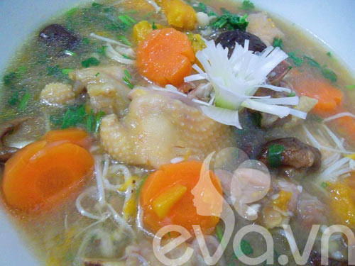 [Chế biến] - Đùi gà hầm nấm và bí đỏ - Hình 11