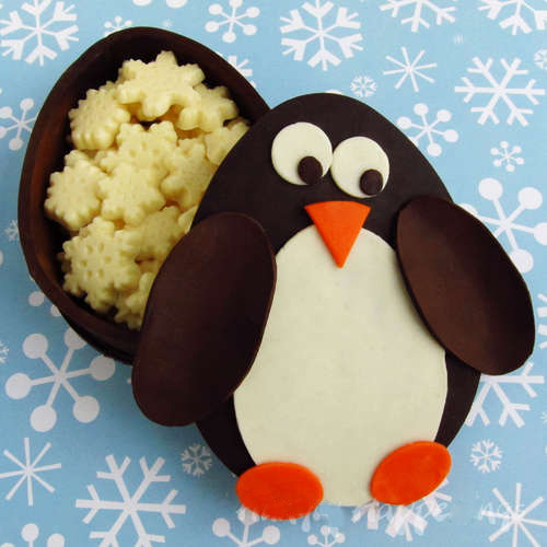 Nhào nặn chocolate thành hộp quà cánh cụt siêu cute - Hình 12