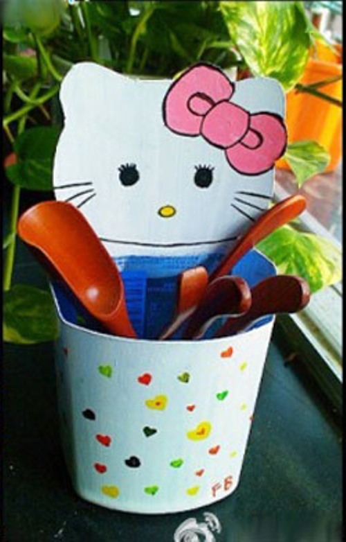 3 bước đơn giản làm ống đựng bút Hello Kitty cho bé - Hình 5