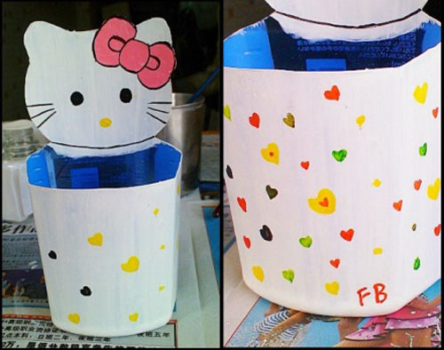 3 bước đơn giản làm ống đựng bút Hello Kitty cho bé - Hình 4