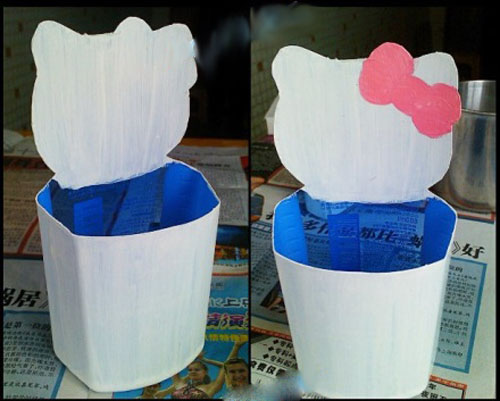 3 bước đơn giản làm ống đựng bút Hello Kitty cho bé - Hình 3