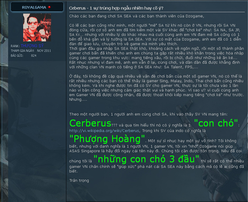 Gamer Việt tức giận vì bị gọi là chó ba đầu - Hình 1