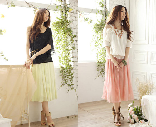 Duyên dáng với chân váy màu pastel - Hình 10