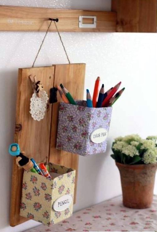 Giá đựng đồ xinh xắn từ vỏ hộp sữa - Hình 7