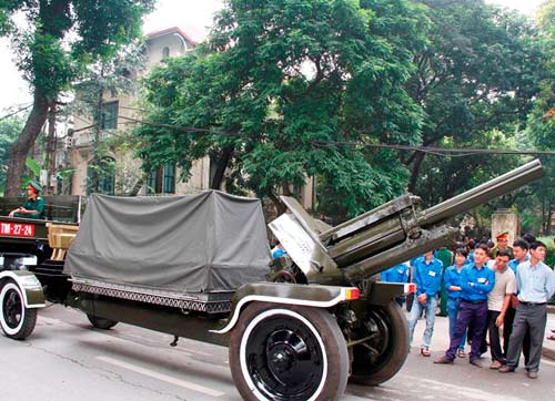 Xe đại pháo diễn tập đưa tang Đại tướng - Hình 4