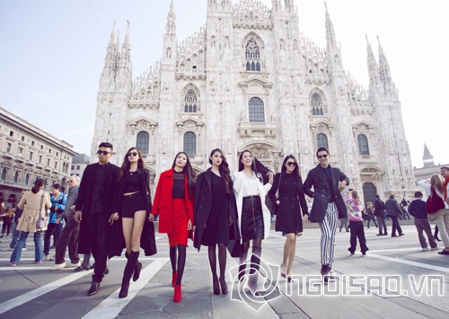 Dàn chân dài Venus Fashion làm náo loạn đường phố Milan - Hình 1