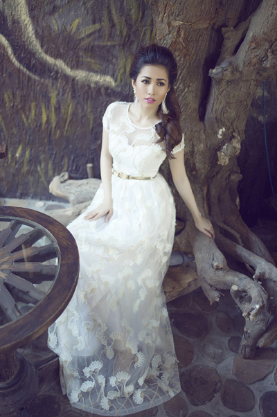 Hoa hậu Phan Thu Quyên đẹp mong manh - Hình 6