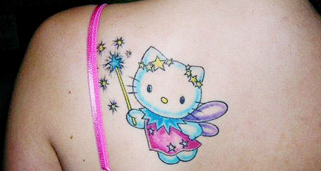 Adorable mini hello kitty tattoo designs for cute tattoo lovers