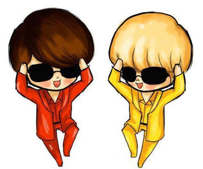 Ngất ngây loạt ảnh chibi của các cặp đôi thần tượng Nam xứ Hàn - Hình 55