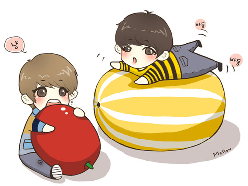 Ngất ngây loạt ảnh chibi của các cặp đôi thần tượng Nam xứ Hàn - Hình 17