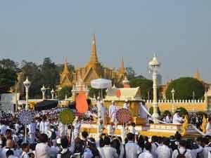 Campuchia: Rước linh cữu cựu Vương Sihanouk - Hình 1
