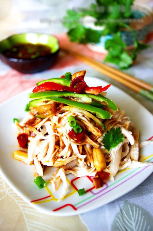 [Chế biến] - Gà xé phay trộn lê - Hình 5