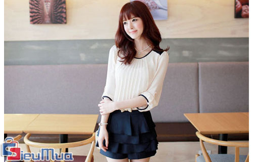 Áo voan form dài xếp ly ngực giá chỉ có 130.000đ - Hình 5