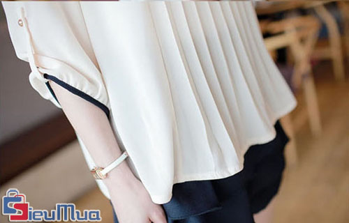 Áo voan form dài xếp ly ngực giá chỉ có 130.000đ - Hình 4