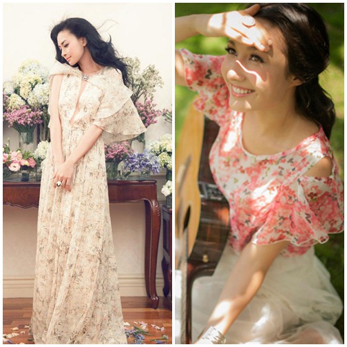 Diện váy hoa đẹp như sao Việt - Hình 12