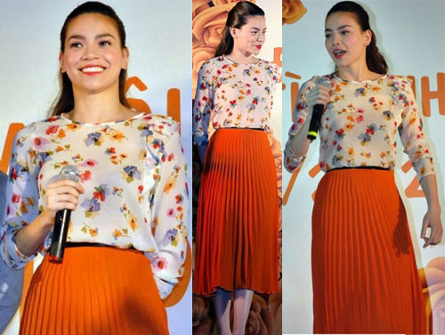 Diện váy xếp ly chiffon ngày hè đẹp như Hồ Ngọc Hà - Hình 2
