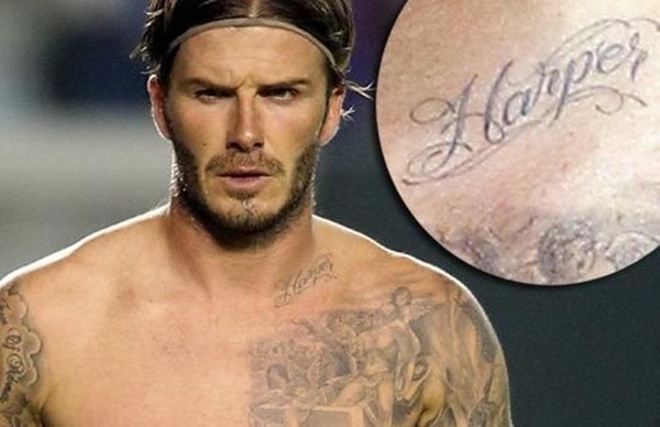 Cả cơ thể toàn hình xăm về phụ nữ trong đời David Beckham