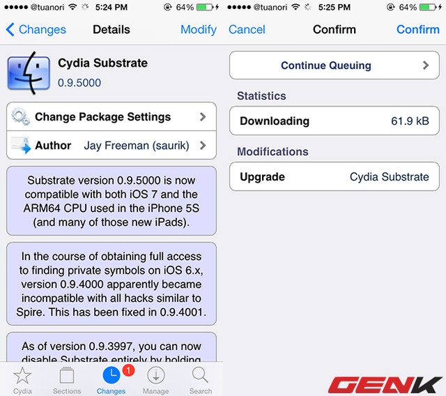 Đã có thể cài ứng dụng hoàn chỉnh trên Cydia cho iOS 7 - Hình 1