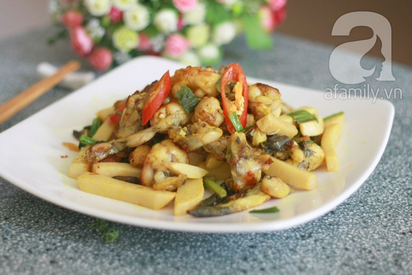 [Chế biến] - Ếch xào măng - Hình 10