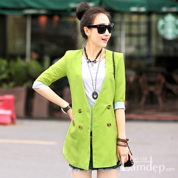 Vest màu sắc ấn tượng mùa hè - Hình 12