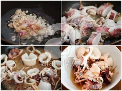 [Chế biến] - Mực xào dứa - Hình 3