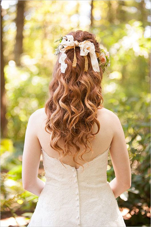 Ruy băng điệu đà tô điểm mái tóc cô dâu - Hình 2