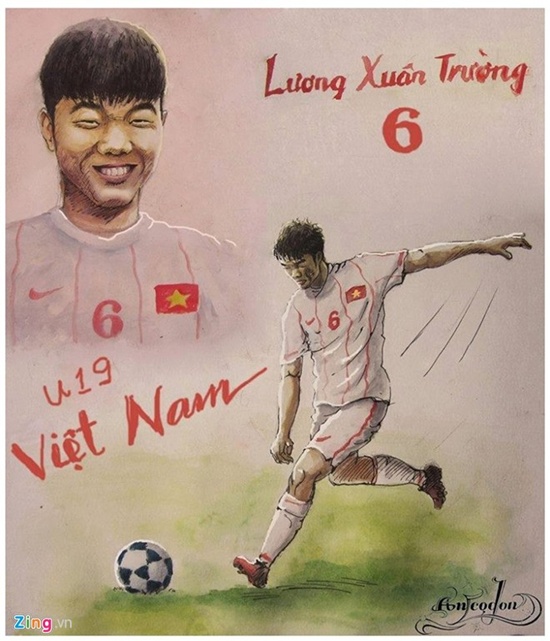 Bộ Tranh Vẽ Độc Đáo Về Các Ngôi Sao U19 Việt Nam - Sao Thể Thao - Việt Giải  Trí