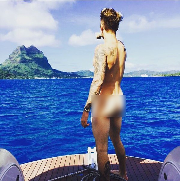 Justin Bieber gây sốc khi đăng ảnh khỏa thân trên tàu - Hình 1