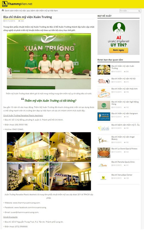 Ra mắt trang danh bạ uy tín cho ngành thẩm mỹ - Hình 2