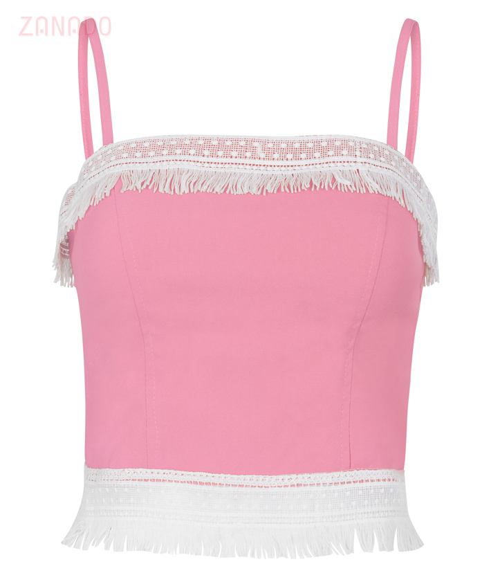 Áo croptop tua rua năng động SID49730 - Hình 2