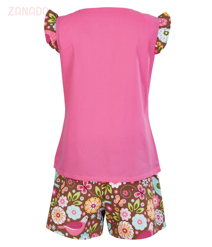 Bộ đồ cotton Quế Lâm cổ vuông phối ren 326006 SID50167 - Hình 4