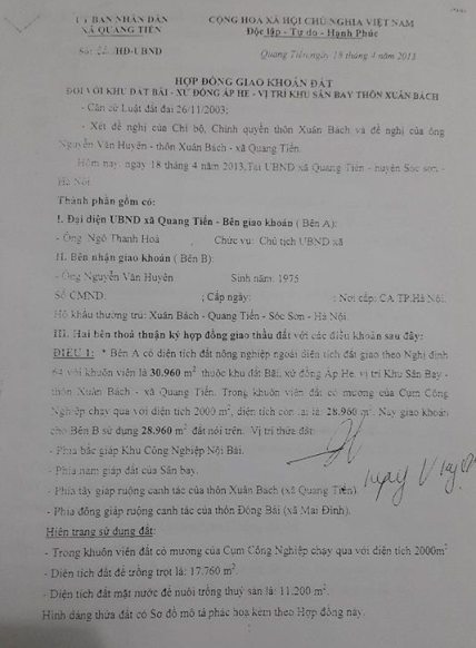 Vụ đất gần sân bay Nội Bài bị múc trộm: Không xã nào chịu nhận đất - Hình 2
