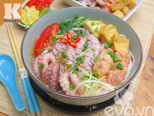 [Chế biến] - Đã miệng với bún hải sản tươi ngon