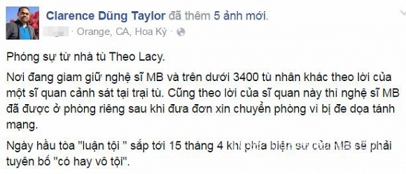 Minh Béo được chuyển phòng riêng sau khi bị đe dọa tính mạng - Hình 1
