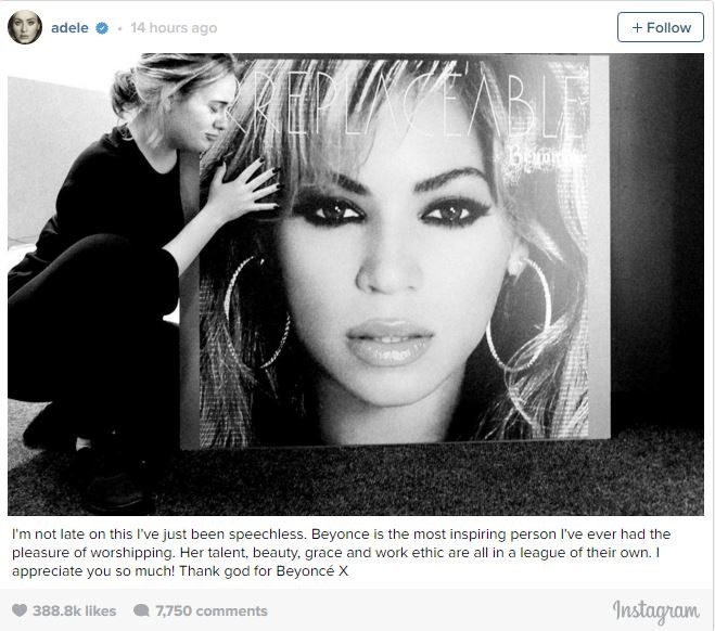 Fan thích thú phản ứng của Adele về album mới của Beyonce - Hình 2