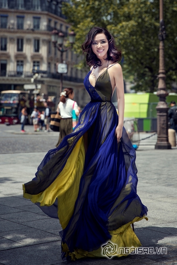 Hoa hậu Giáng My khoe vòng một căng tròn mướt mắt trên phố Paris - Hình 4