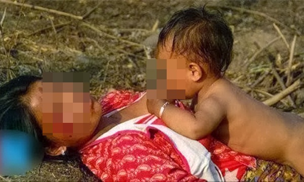 Mẹ ơi mẹ mở mắt ra đi, Tí đói rồi mẹ cho Tí ti nhé, mẹ mở mắt ra đi mẹ ơi! - Hình 2