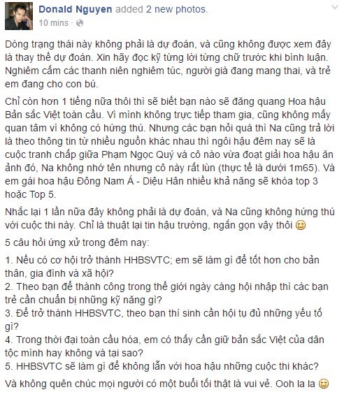 Hoa hậu Bản sắc Việt nói về nghi vấn biết trước câu hỏi - Hình 2